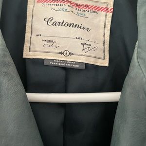Forest green size 6 or small leather jacket mint condition